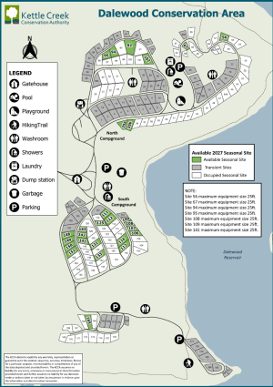 Dalewood CA 2027 Seasonal Site Map
